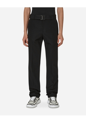 Buckle Dry Wool Slim Pants Black