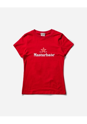 Slam Jam Masturbate T-Shirt Red