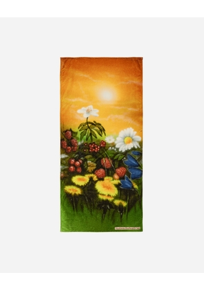 Airbrush Flowers Beach Towel Multicolor