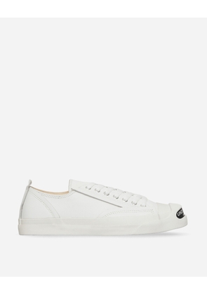 Men s Toe Logo Leather Sneakers White