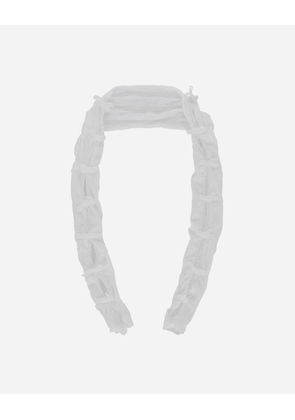 Women s Velvet Bow Lace Oversleeves White