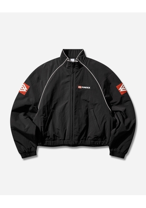 Exaggerated Shoulder Track Jacket Black