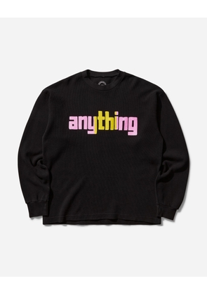 Men s Midtown Logo Waffle Knit Top Black