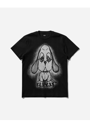 Men s Heart Eye Pup Ribbed T-Shirt Black