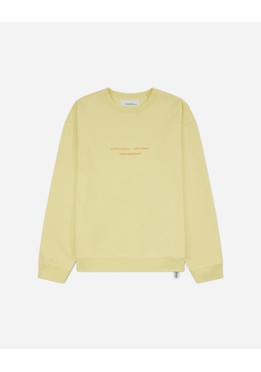 Men s Landart 02 Print Loose Fit Crewneck Sweatshirt Light Yellow