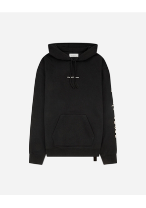 Men s Pigeon Print Loose Fit Hoodie Black