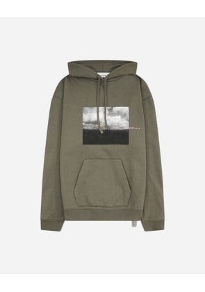 Men s Star Print Loose Fit Hoodie Grey