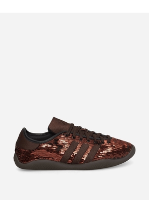 Wales Bonner Karintha Lo Sequin Sneakers Dark Brown / Core Black