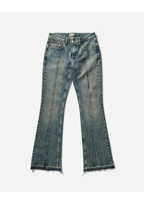 Women s Flare Denim Pants Used Indigo Brown Tint
