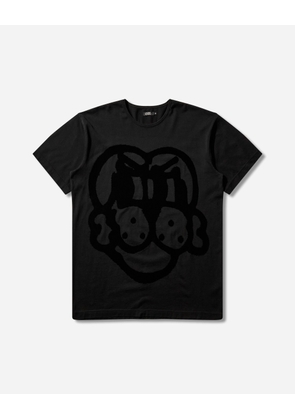 Men s Flocked Pup T-Shirt Black
