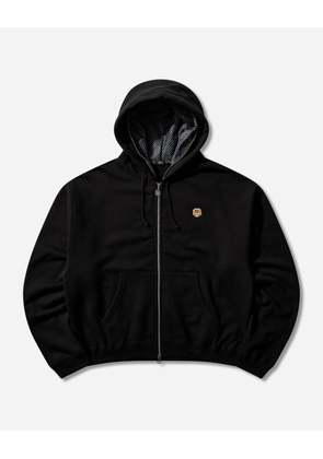 Men s Dog Mesh Zip Hoodie Black