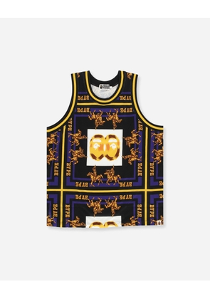 Men s Double Ape Head Basketball Top Black