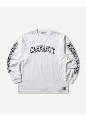 Men s Camo Snake Longsleeve T-Shirt White