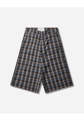 Men s Check Shorts Grey