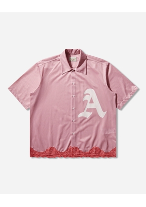 Gothic Lace Airtex Hawaiian Shirt Pink
