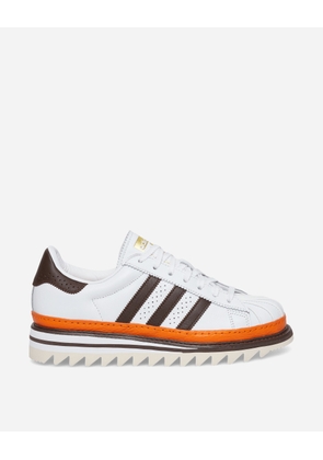 CLOT by Edison Chen EX Orange Superstar Sneakers White / Coffee / Orange