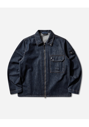 Men s Indigo Denim-Rinsed Overshirt Blue Rinse