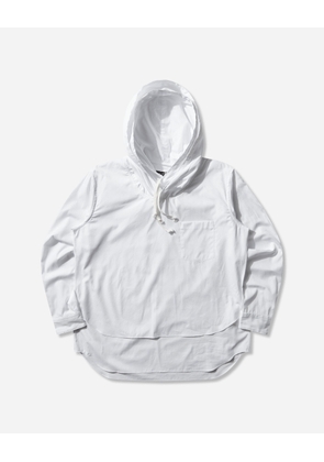 Men s Double-Layer Hooded Shirt White