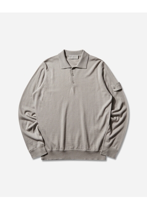 Men s Ghost Light Pure RWS Wool_S.I. Polo Sweater Dust Grey