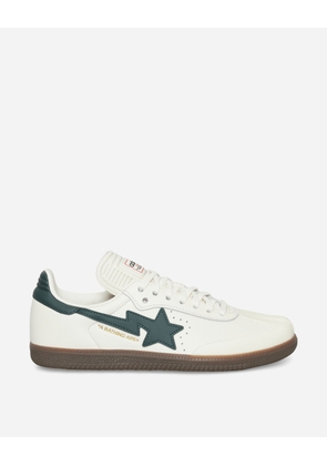 BAPE Samba Sneakers Off White / Shadow Green