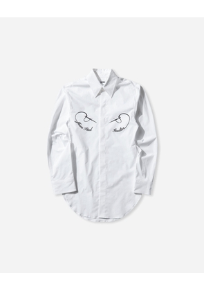 Women s Oversized Printed Shirt White