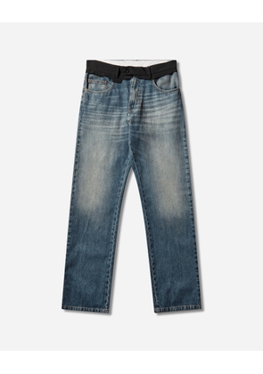 Men s Replaced Waist Jeans Blue
