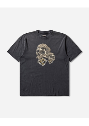 Men s 20/-Jersey Crew T-Shirt (Peckish Rain Skull) Black