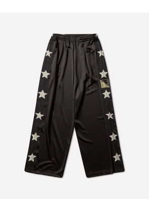 Men s Smooth Jersey Stuntman and Woman Baggy Track Pants Black