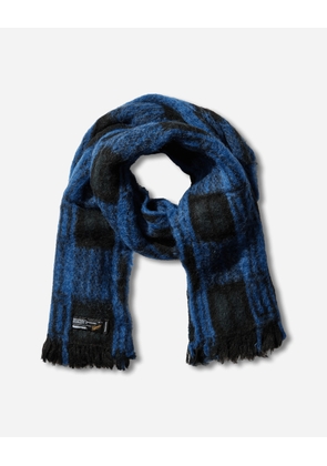 Mohair Check Muffler Blue / Green