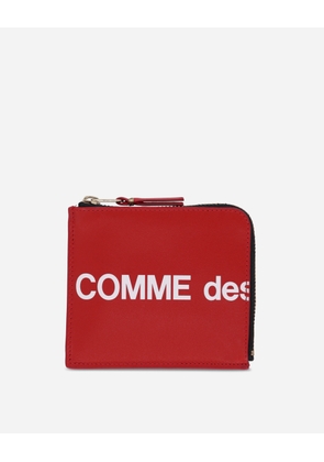 Huge Logo Zip Around Wallet Red