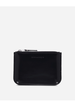 Mirror Inside Zip Pouch Black / Silver