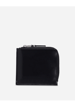 Mirror Inside Zip Around Wallet Black / Silver