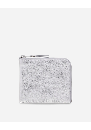 Silver Line Zip Around Wallet Silver