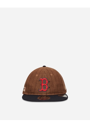 Boston Red Sox Three Looms x MLB Wool Pinstripe 9FIFTY Cap Dark Brown