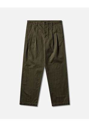 Men s Cotton Gabardine Loose Chino Pants Ivy Green