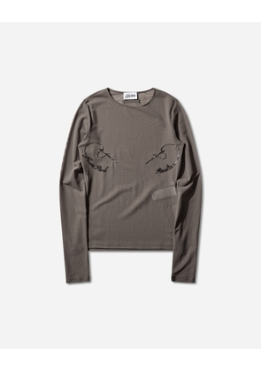 Women s Sequin Needles Top Dark Grey