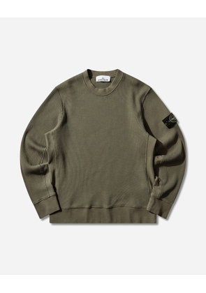Men s Waffle Knit Sweater Military Green