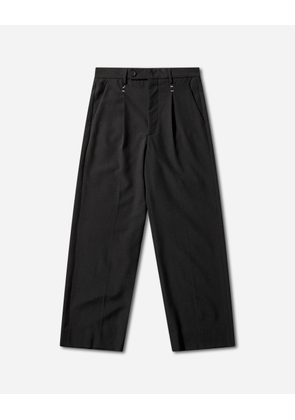 Men s Stapled Wool Trousers Black