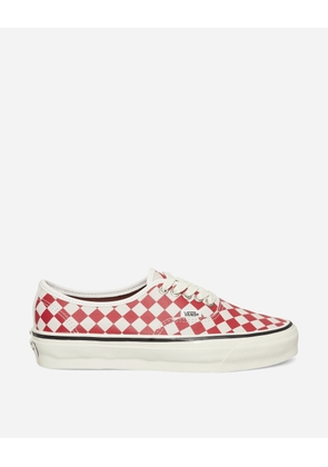 Authentic 44 Diamond Check Sneakers Red / Marshmallow