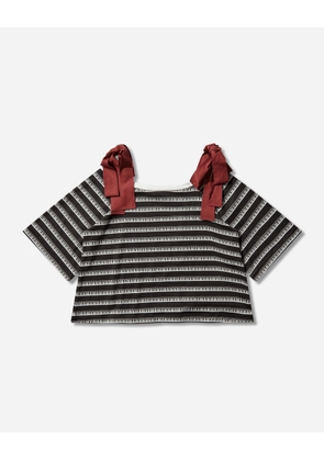 Women s Bow Top Black Border