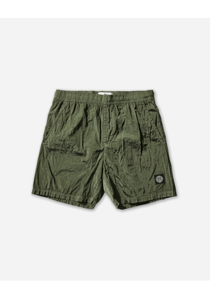 Men s Nylon Metal Swim Shorts Military Green