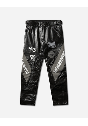 Men s Y-3 x Neighborhood Dainese Leather Racer Pants Black