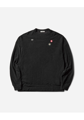 Men s Patches Crewneck Sweater Black