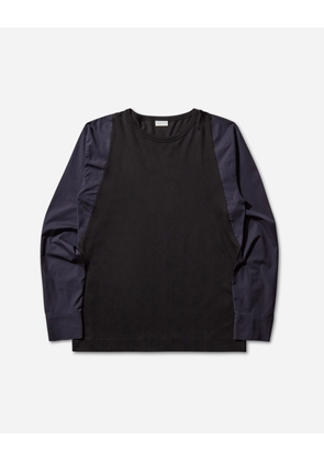 Men s Contrast Sleeves T-Shirt Black