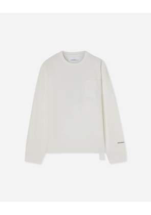 Men s Leaf Loose Fit Longsleeve T-Shirt Snow White