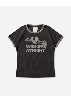 Women s Guniy Ribbed Baby T-Shirt Washed Black