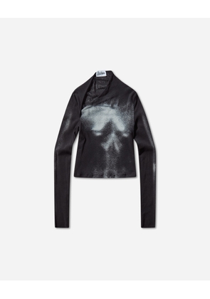 Women s Body Dust Crop Top Black / Silver