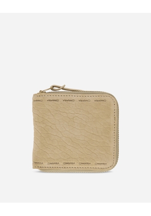 Suede Bi-Fold Wallet Beige
