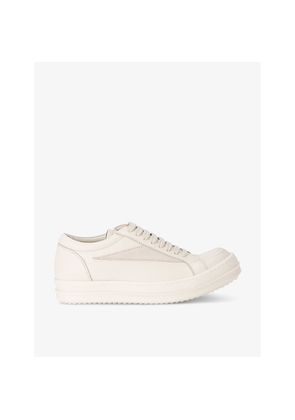 Womens Rick Owens Vintage Contrast-Stitch Leather Low-Top Trainers