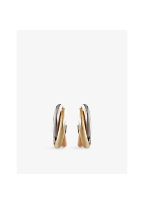 Womens Cartier Trinity Mini 18ct Yellow, Rose and White Gold Hoop Earrings
